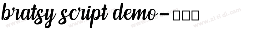 bratsy script demo字体转换